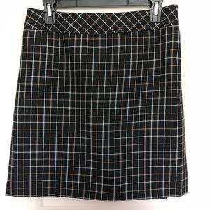 Ann Taylor Loft Skirt Black Print Shift 6 Small